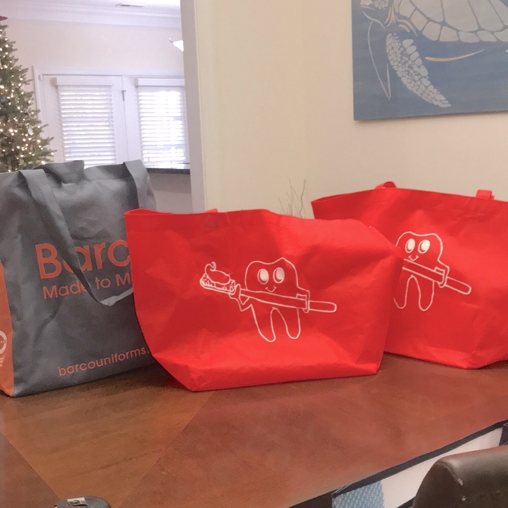 Reusable Bags, Dental Logos.